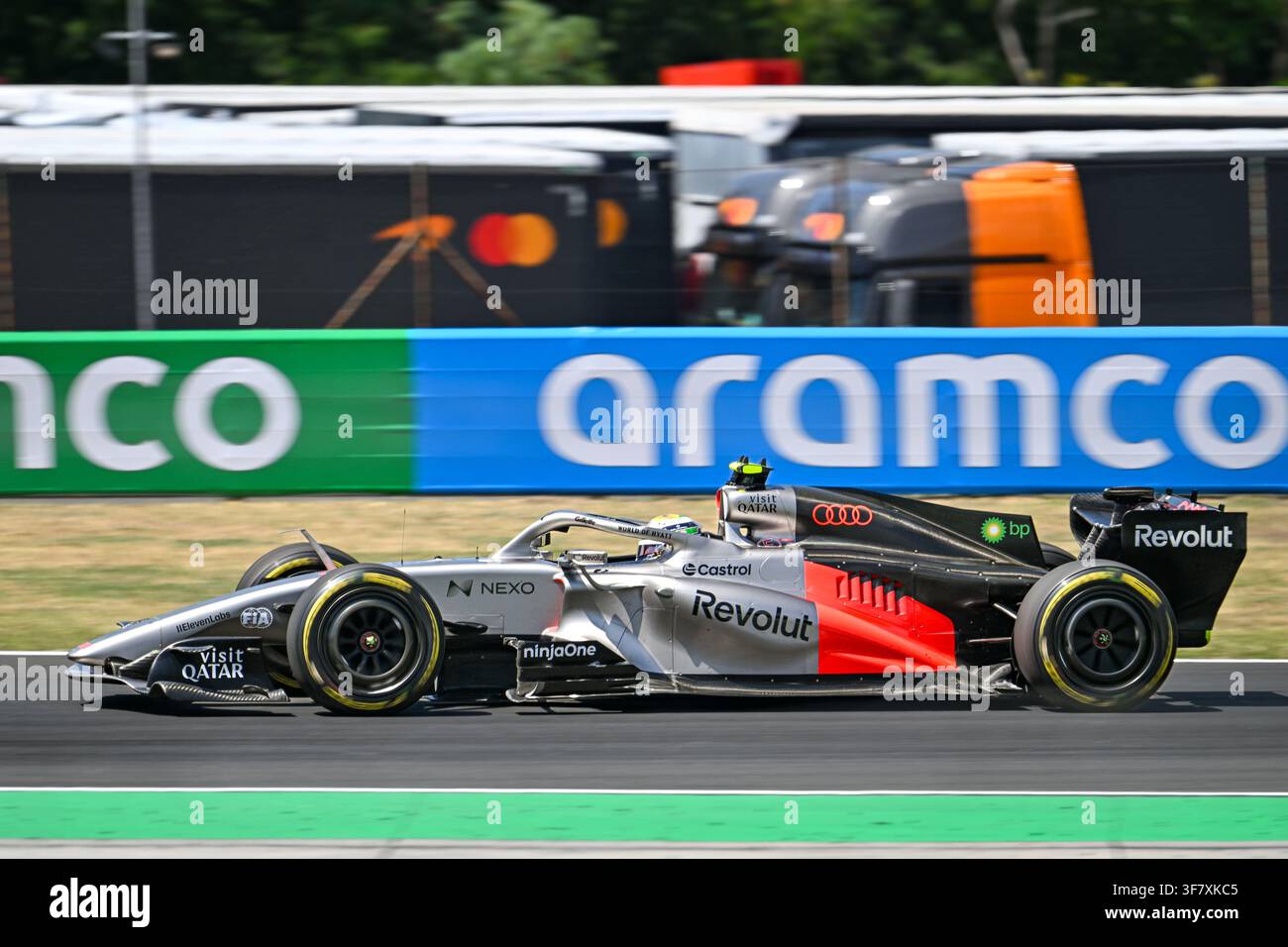 Gabriel Bortoleto conduit l'Audi R26 au Grand Prix de Hongrie 2026, Hungaroring, Hongrie, le 26 juillet 2026. Banque D'Images