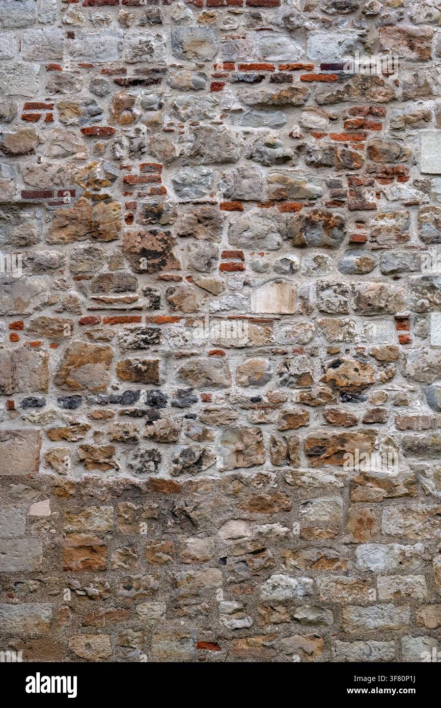 Texture de fond de vieux mur de pierre médiéval Banque D'Images
