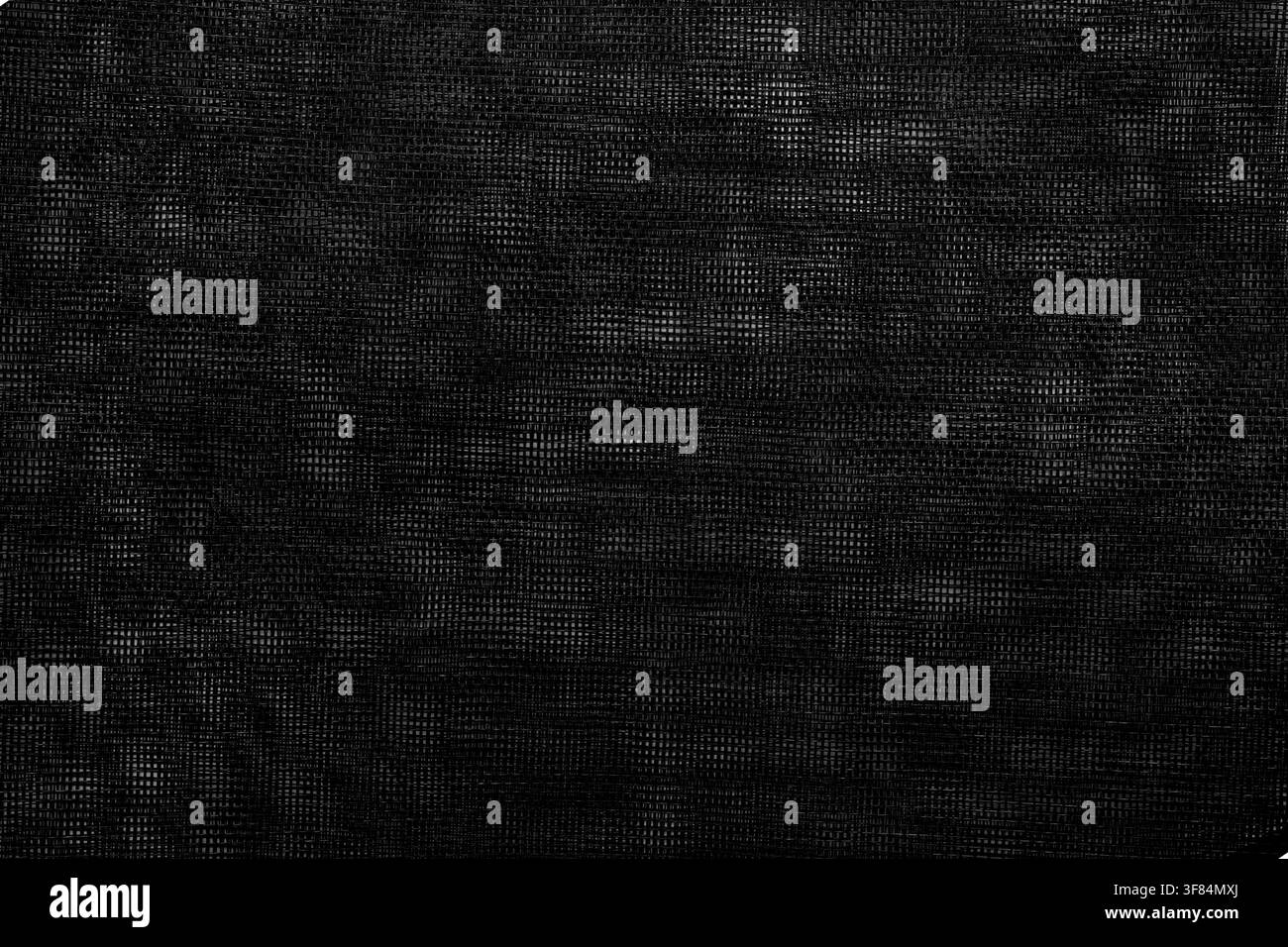 Vue abstraite de dessus d'un écran anti-insectes noir avec des fils finement tissés et une texture monochromatique. Matériau de protection sombre Banque D'Images