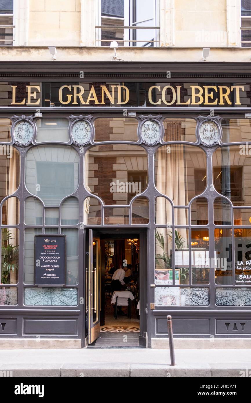Le Grand Colbert Restaurant à Paris France Banque D'Images