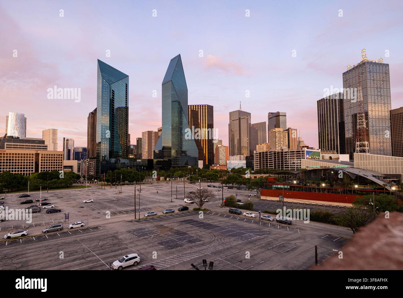 Dallas, Texas skyline du centre-ville Banque D'Images