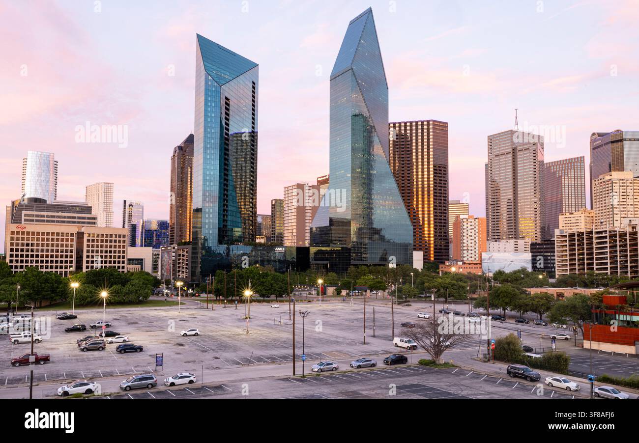Dallas, Texas skyline du centre-ville Banque D'Images