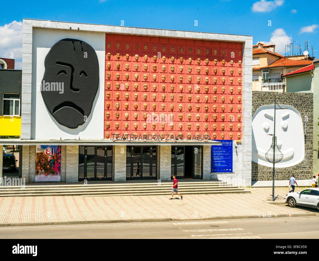 Le théâtre Andon Zako Cajupi - Korce, Albanie Banque D'Images