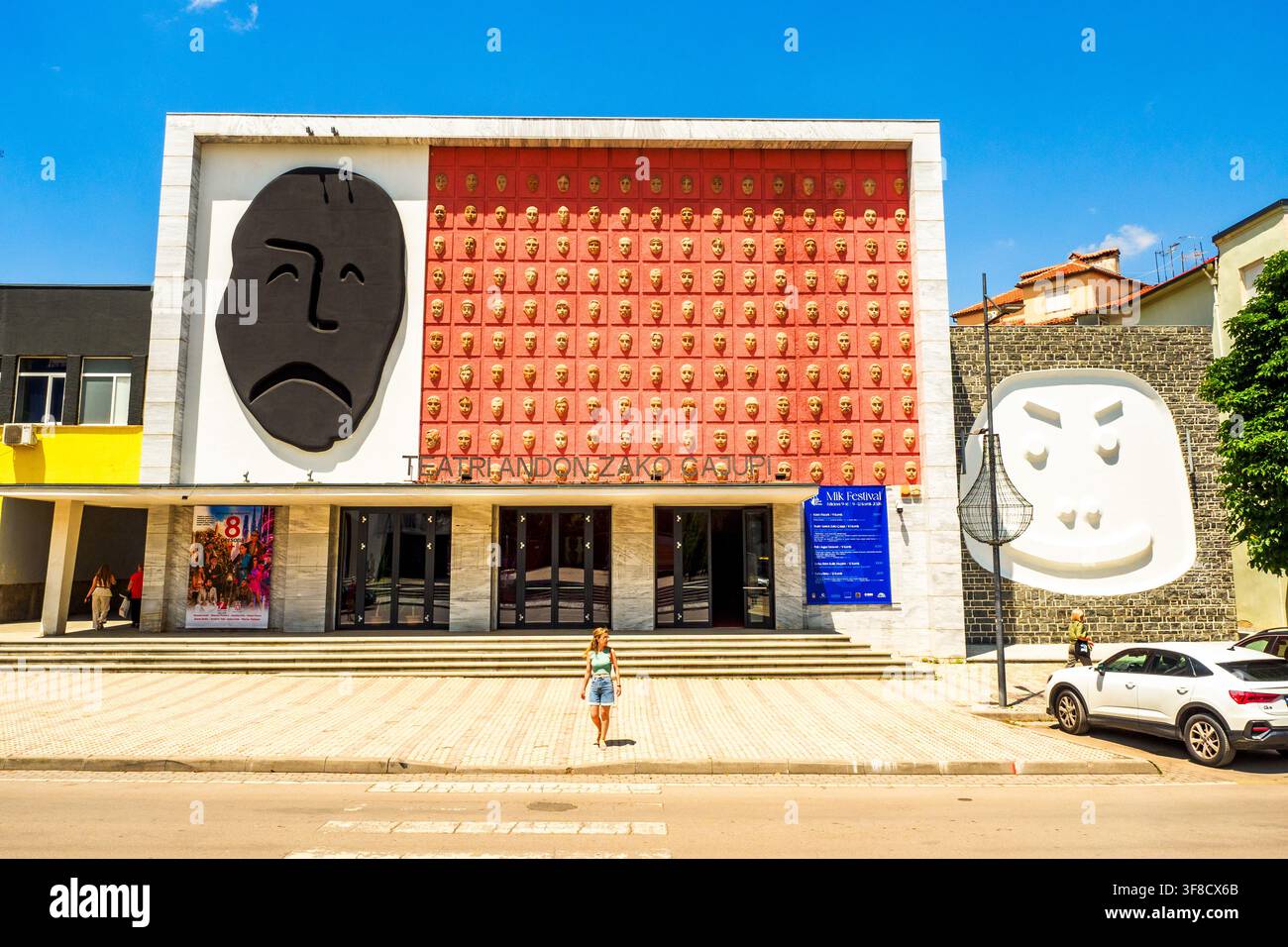 Le théâtre Andon Zako Cajupi - Korce, Albanie Banque D'Images