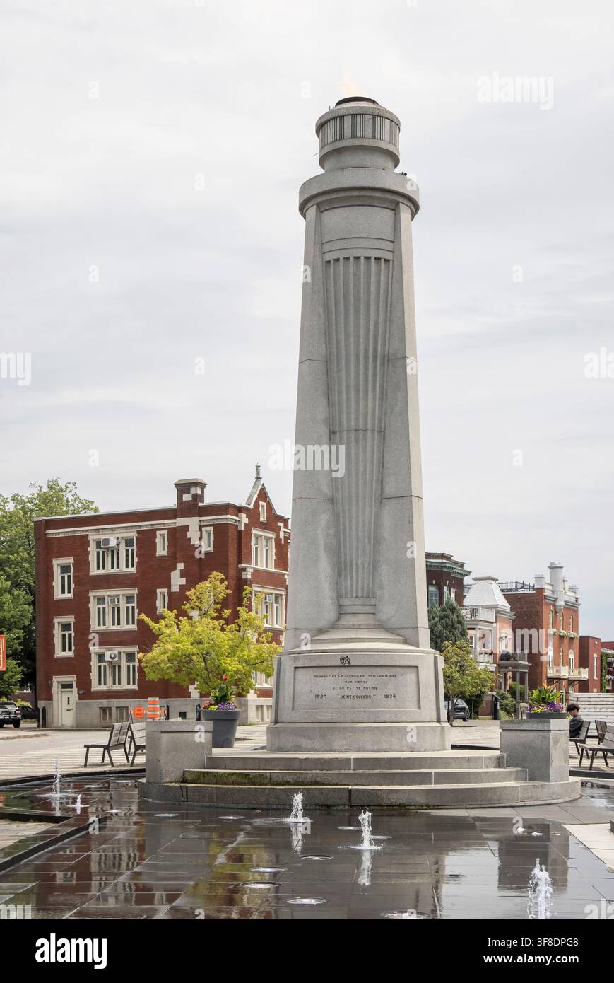 le mémorial de guerre dans le centre-ville de Trois-Rivières au Québec, Canada Banque D'Images