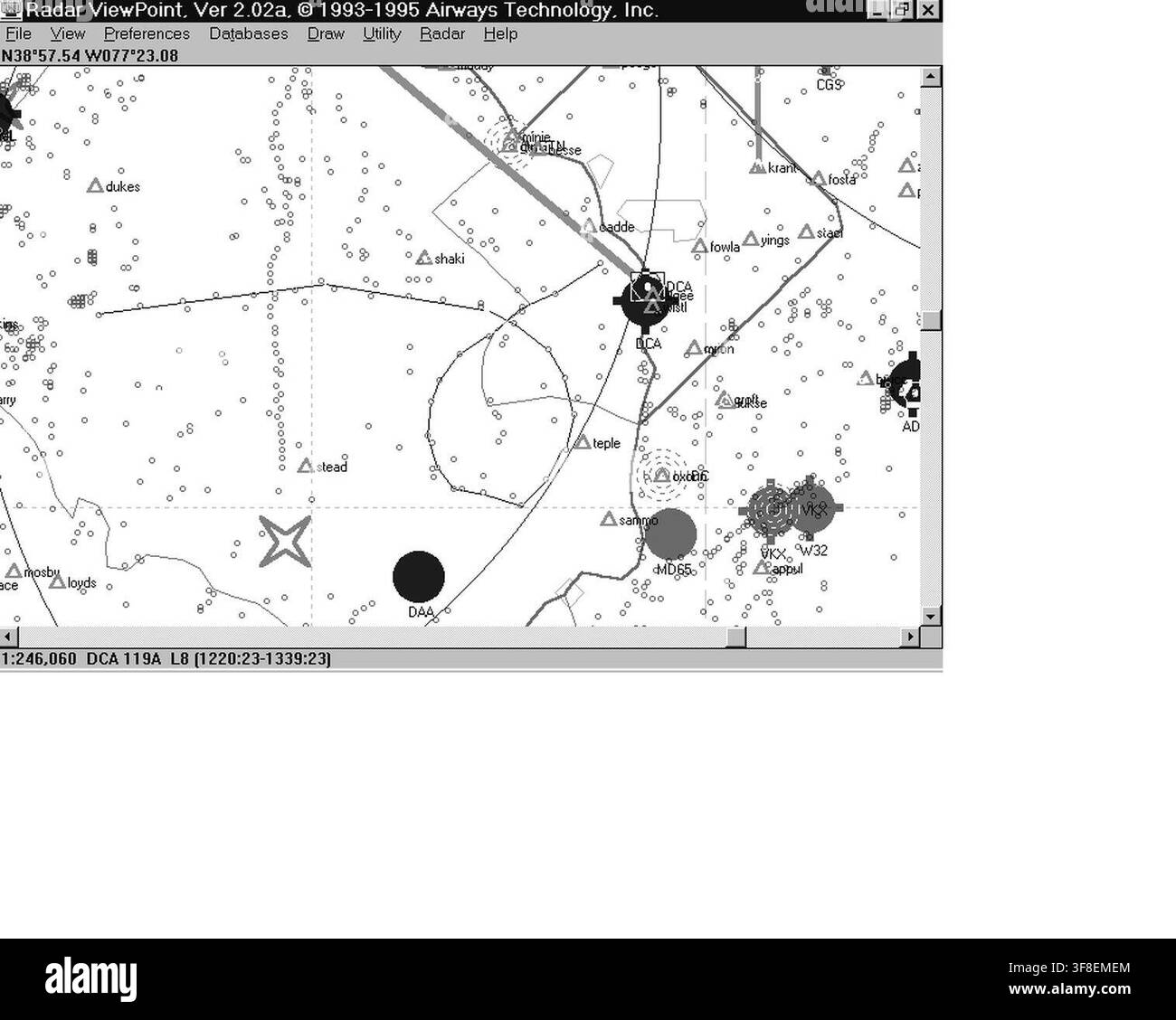 Enregistrements de la Federal Aviation Administration relatifs aux attentats terroristes du 11 septembre 2001 aux États-Unis. Banque D'Images