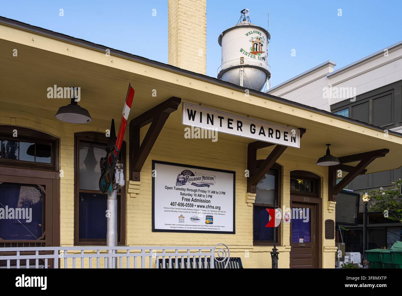 Le musée du chemin de fer de la Floride centrale dans le centre historique de Winter Garden, en Floride. (États-Unis) Banque D'Images