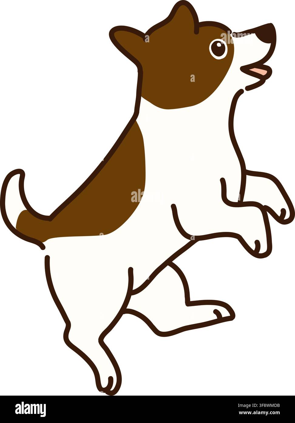 Chiot Jack Russell sautant Illustration de Vecteur