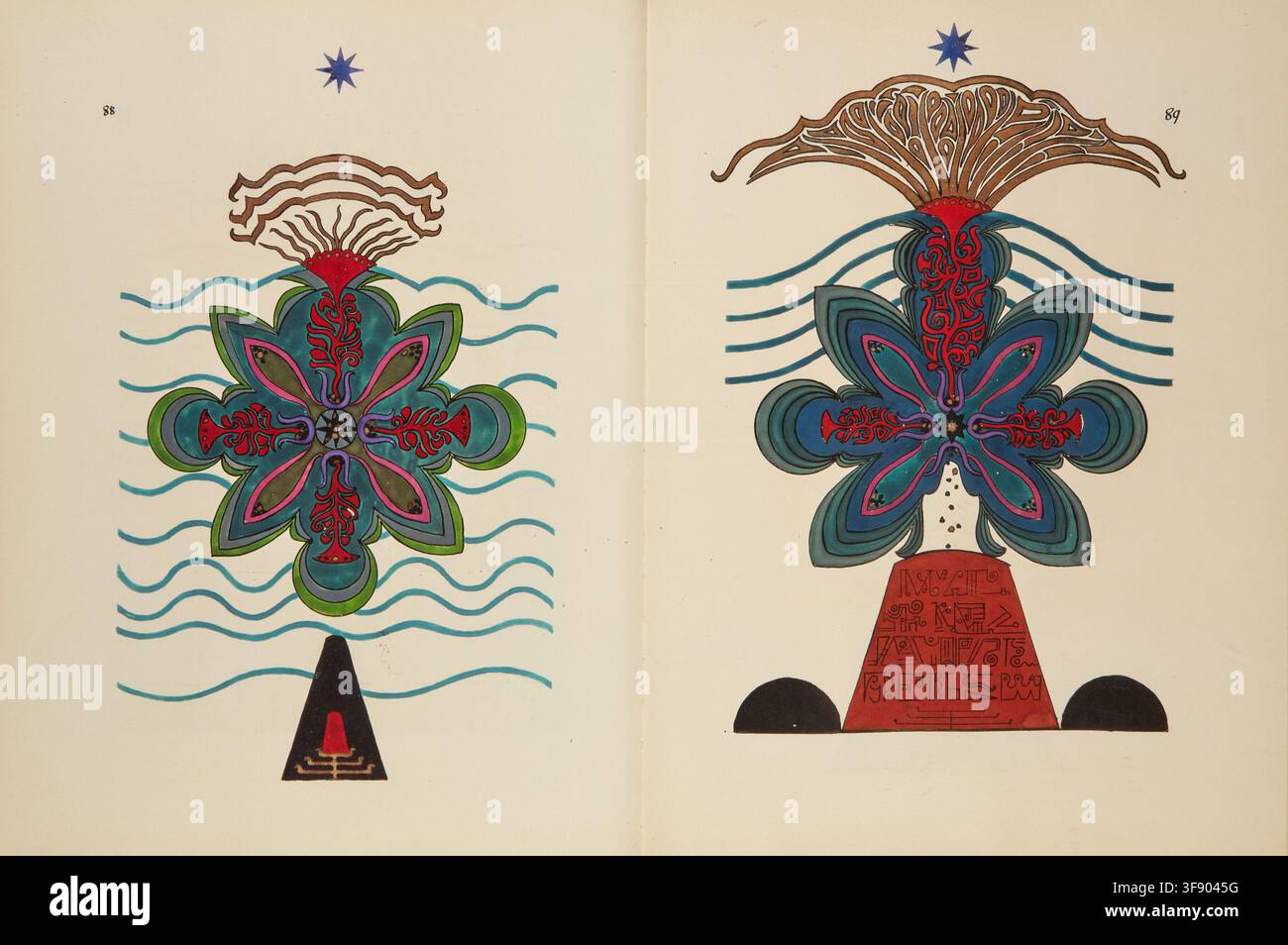 Illustration du Livre Rouge (Liber Novus) de Carl Gustav Jung. Musée : COLLECTION PRIVÉE. Banque D'Images