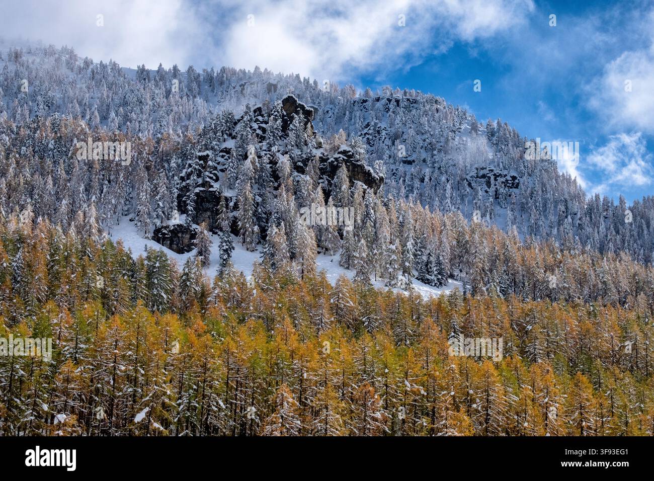 Italie Rhemes Notre Dame dans la Vallée d'Aoste. Paysage montagneux typique de carte postale Banque D'Images