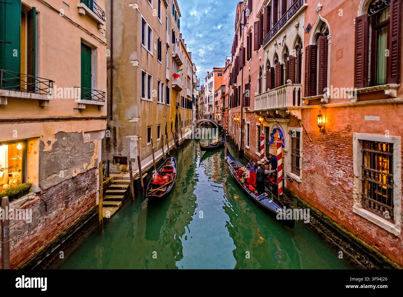 Italie Vénétie Venise, Ponts, Sestiere Castello, Ponte San Lio Banque D'Images