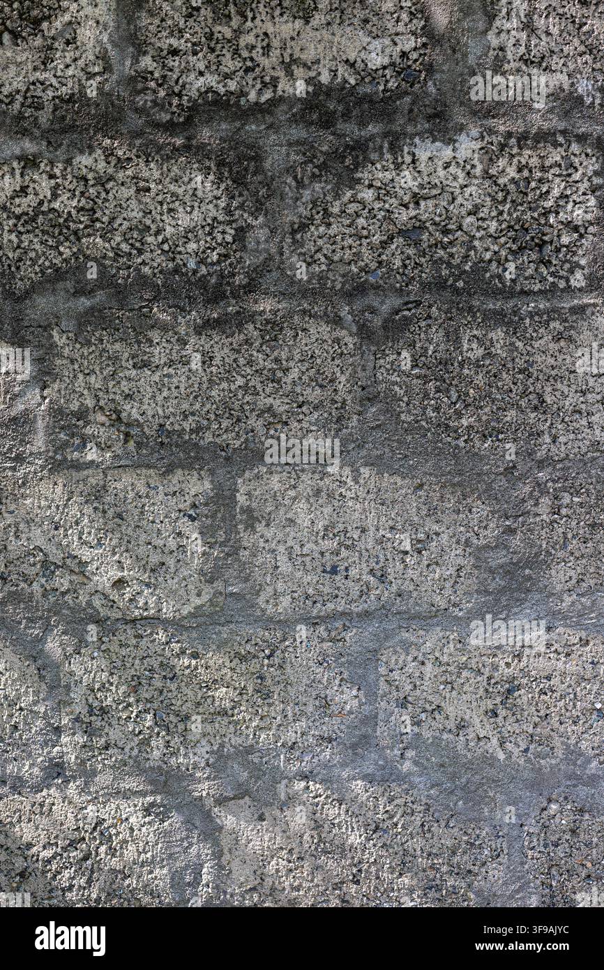 Mur de blocs de béton fond vertical Banque D'Images