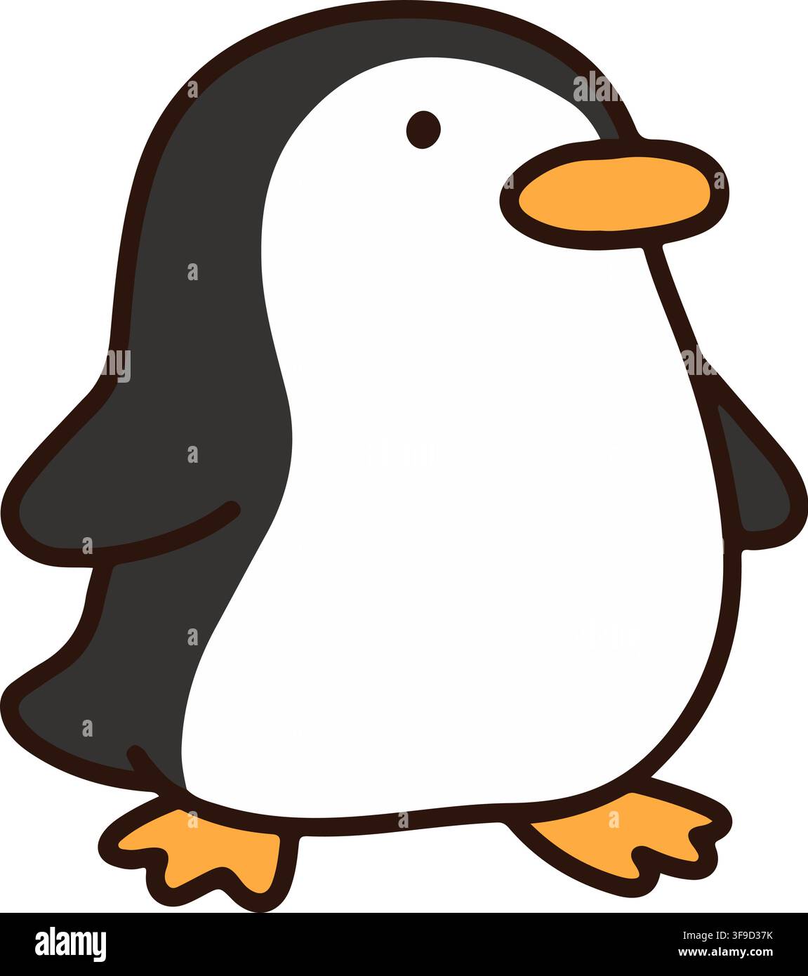 Illustration d'un pingouin simple et adorable Illustration de Vecteur