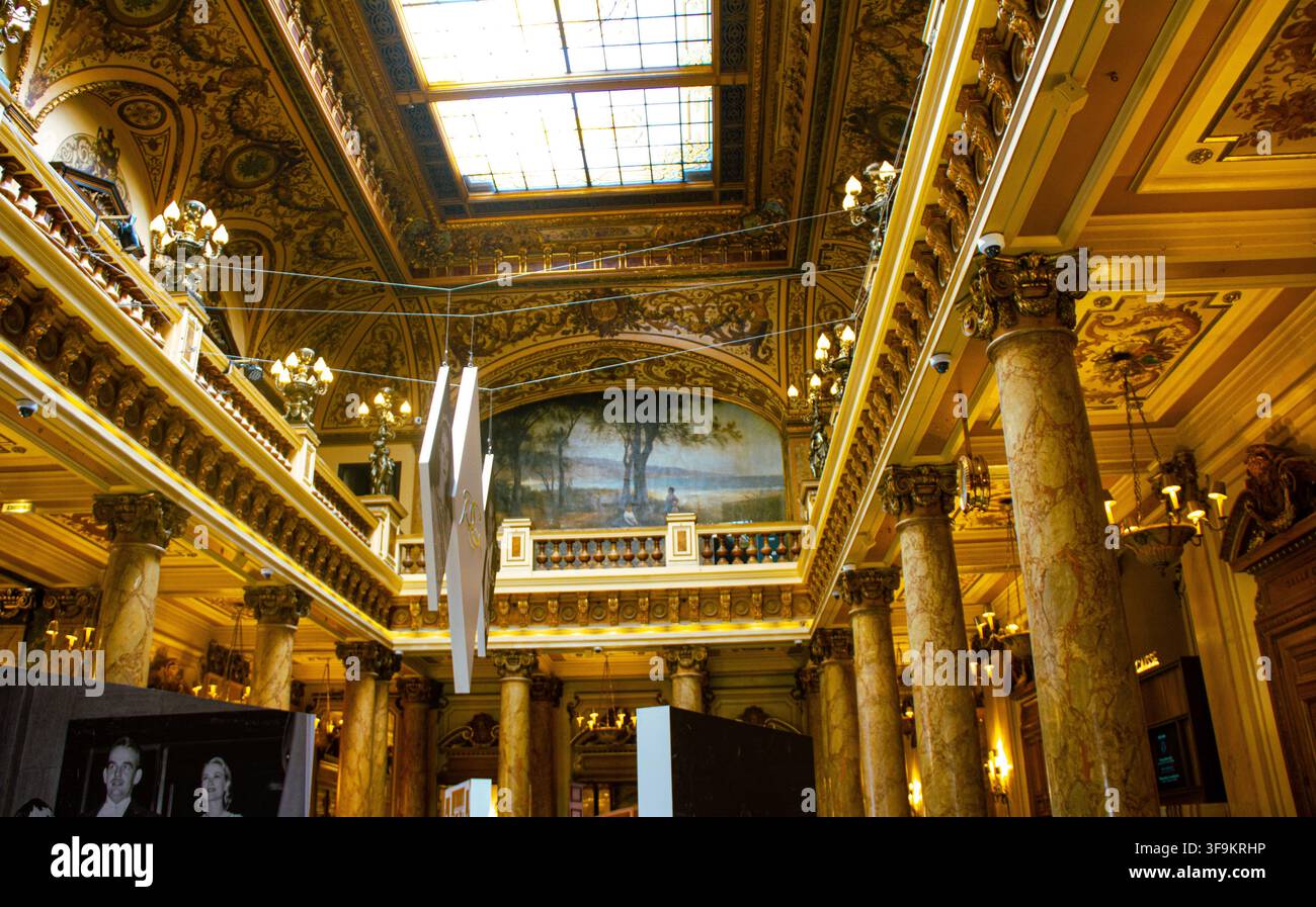 l'intérieur du célèbre atrium du Casino de Monte-Carlo à Monaco Banque D'Images