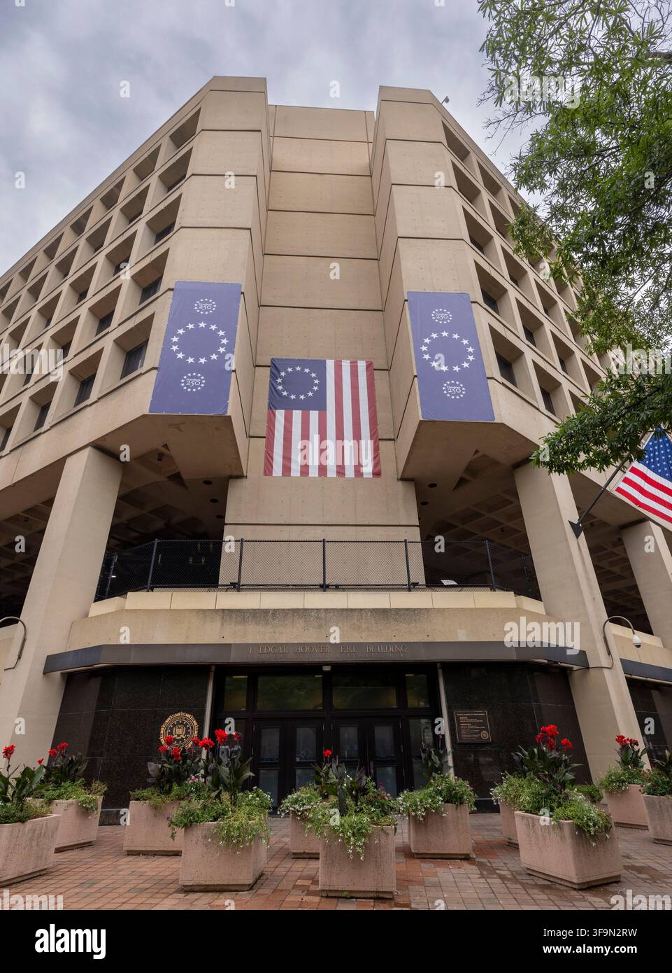 Le bâtiment J. Edgar Hoover, siège du FBI, 1975, Washington DC, États-Unis Banque D'Images