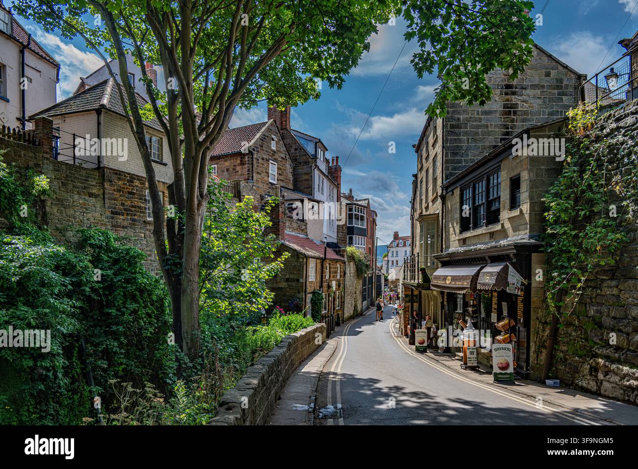 Vue de Robin Hood's Bay, North Yorkshire, par un matin d'été Banque D'Images