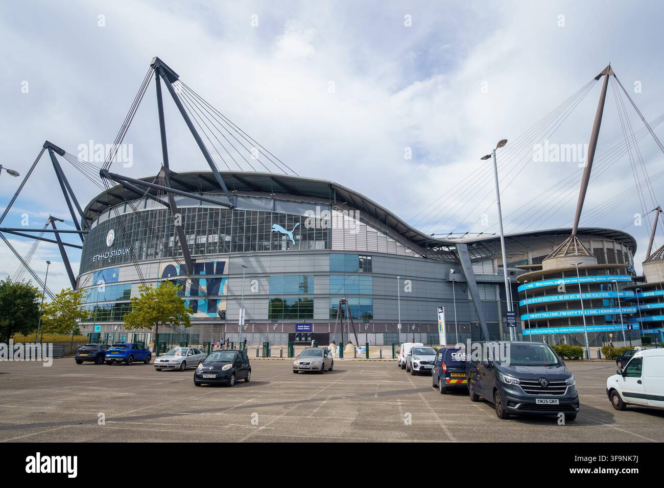Etihad Stadium Maison du Manchester CityFootball Club. Vue de l'extérieur du stade.Manchester Royaume-Uni 15 août 2026 Banque D'Images