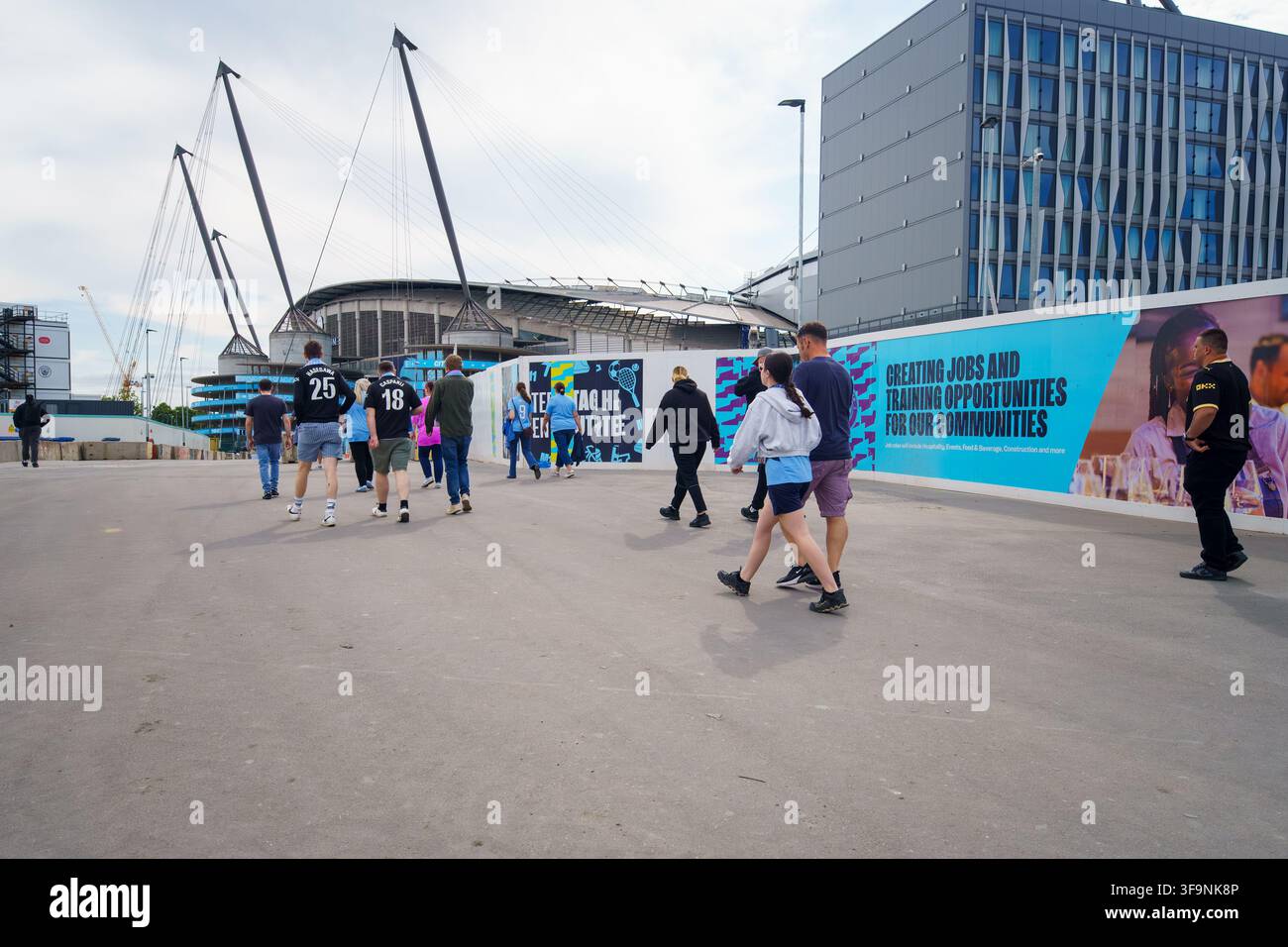 Etihad Stadium Maison du Manchester City Football Club. Vue de l'extérieur du stade. Manchester Royaume-Uni 15 août 2026 Banque D'Images