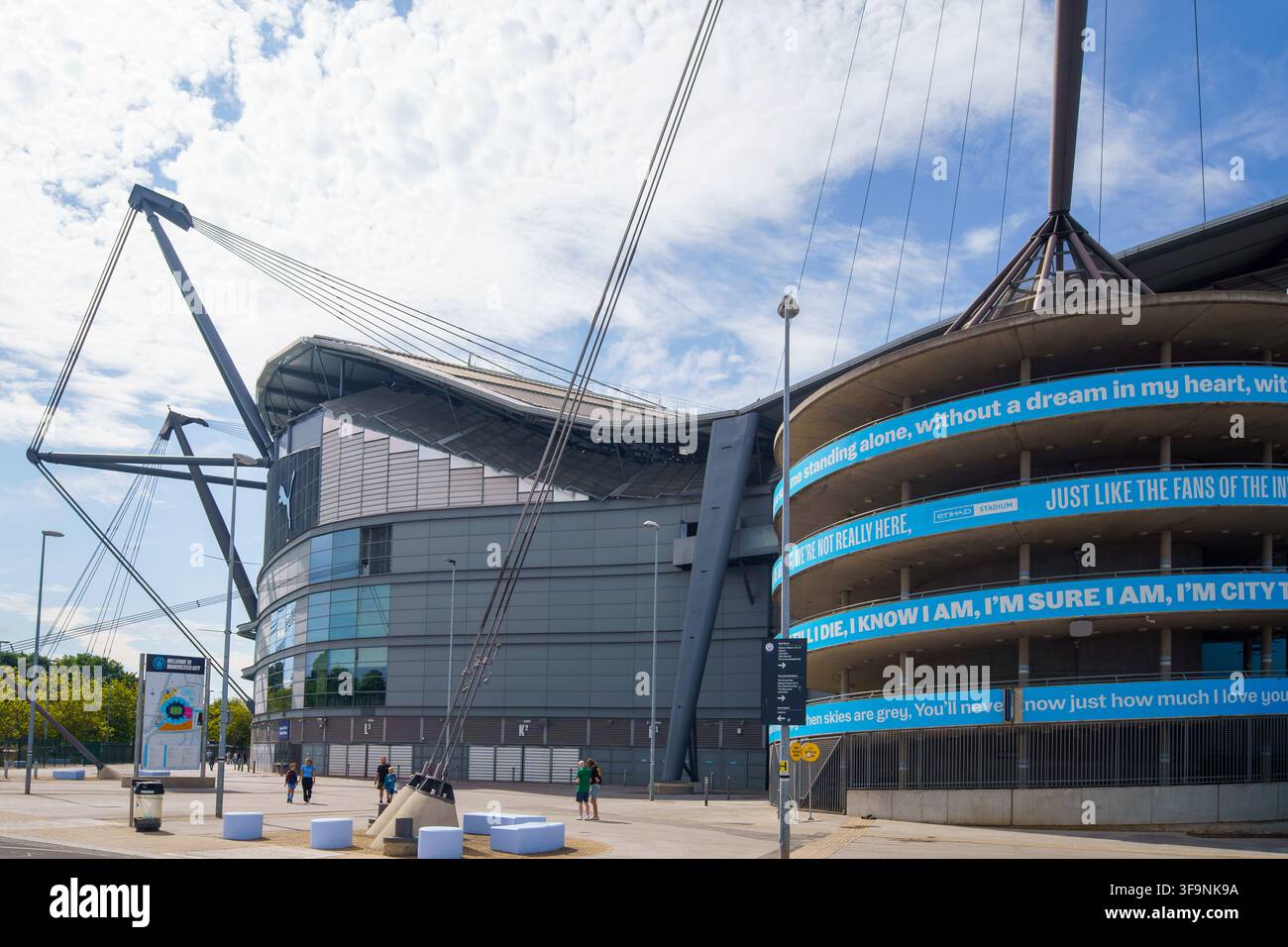 Etihad Stadium Maison du Manchester CityFootball Club. Vue de l'extérieur du stade.Manchester Royaume-Uni 15 août 2026 Banque D'Images