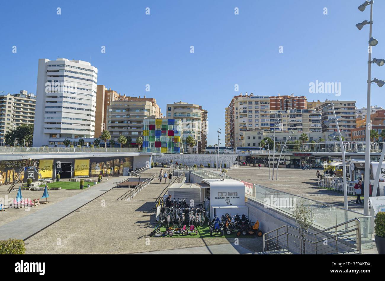 MALAGUE, ESPAGNE - 27 JANVIER 2020 : Vue de Banque D'Images