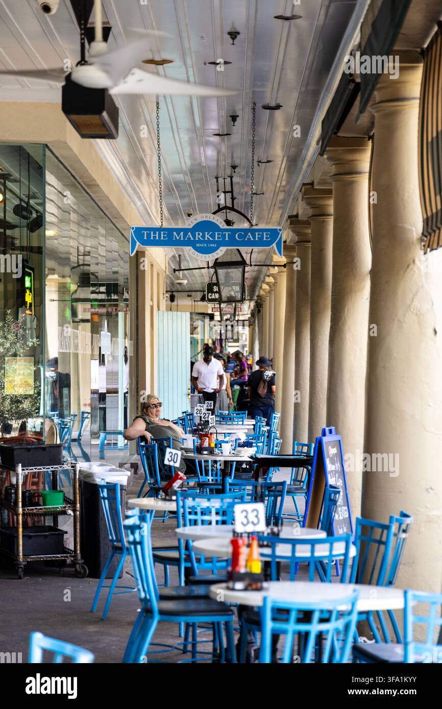 Le Market Cafe dans le Quartier Français, La Nouvelle-Orléans, Louisiane, États-Unis Banque D'Images