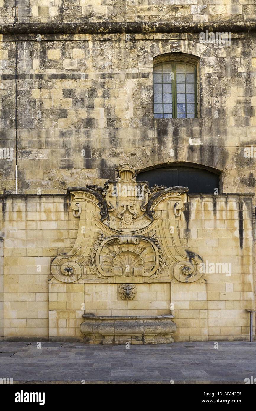 Malte ? La Valette, Fontaine de Wignacourt Banque D'Images
