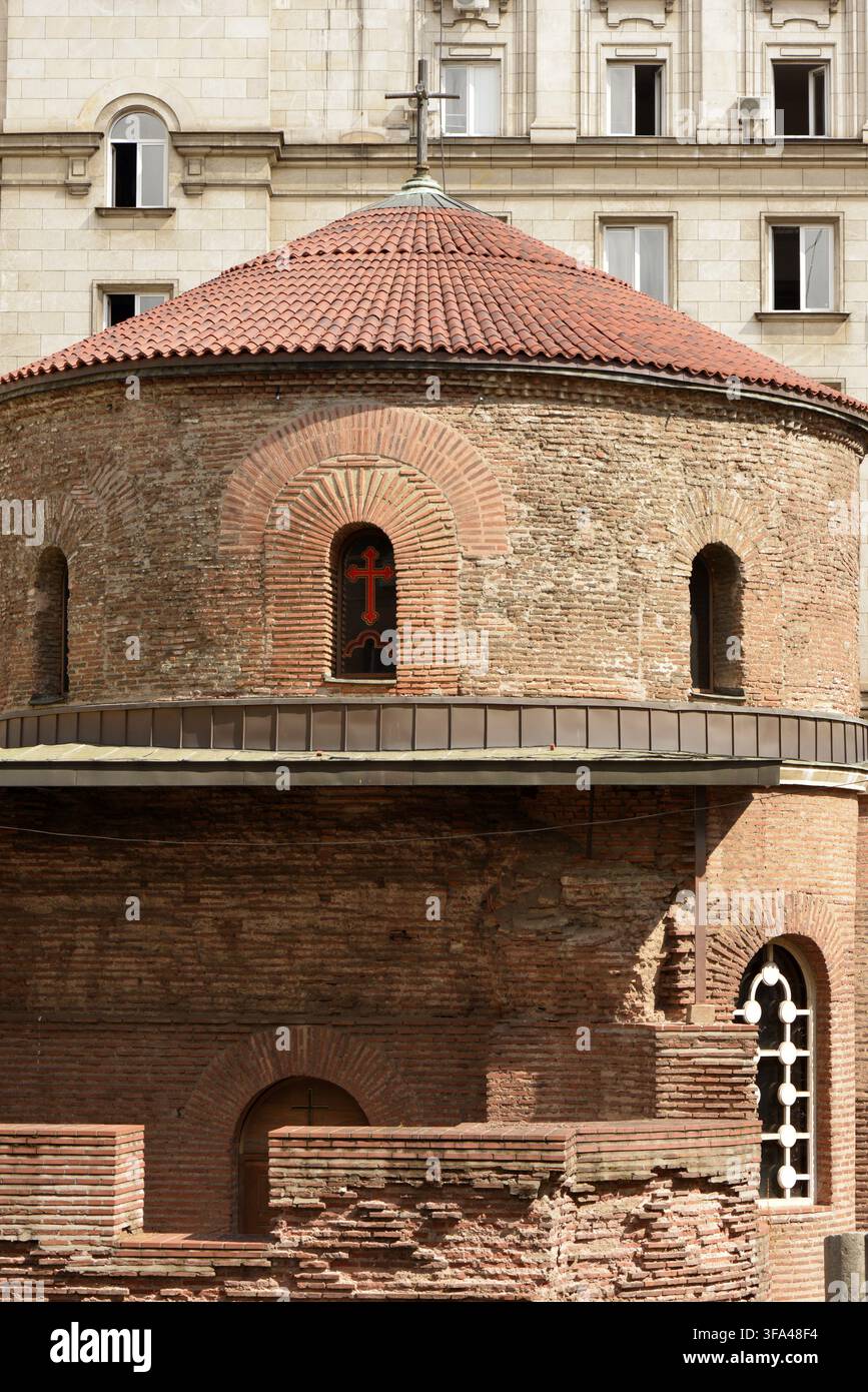 Détail architectural de, George Church ou Rotunda construit au 3ème siècle comme le plus ancien bâtiment à Sofia Bulgarie, Europe de l'est, Balkans, UE Banque D'Images