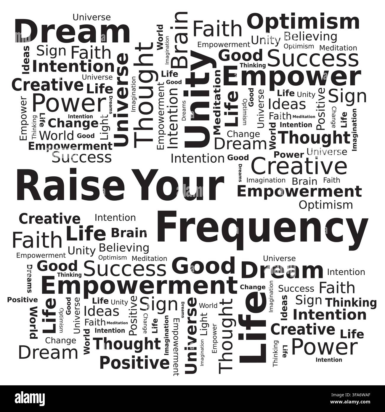 Word Cloud augmentez votre citation de fréquence - plusieurs couleurs - vecteur Illustration de Vecteur
