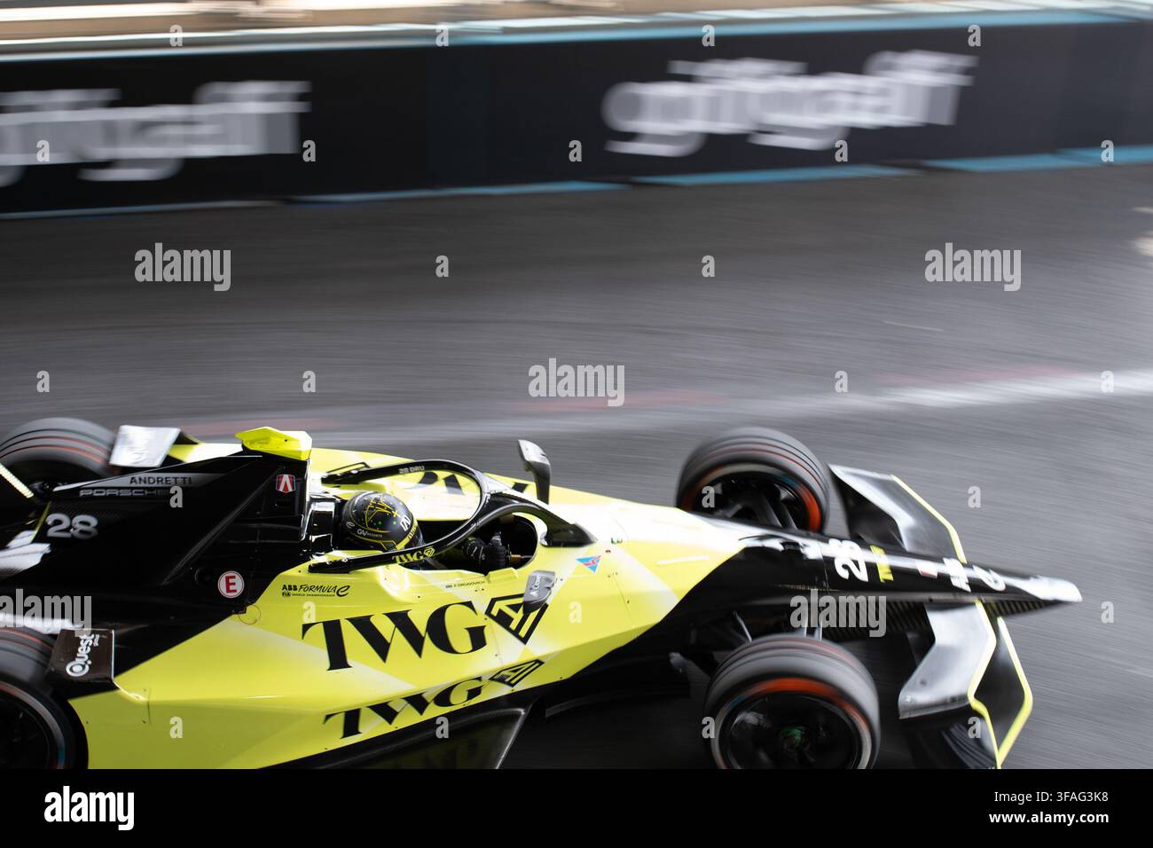 ABB FIA Formule E Saison 12 Course 17 - London E-Prix, Course, dimanche 16 août 2026, à Londres, Royaume-Uni - #28 Felipe Drugovich (BRA) - Andretti Banque D'Images