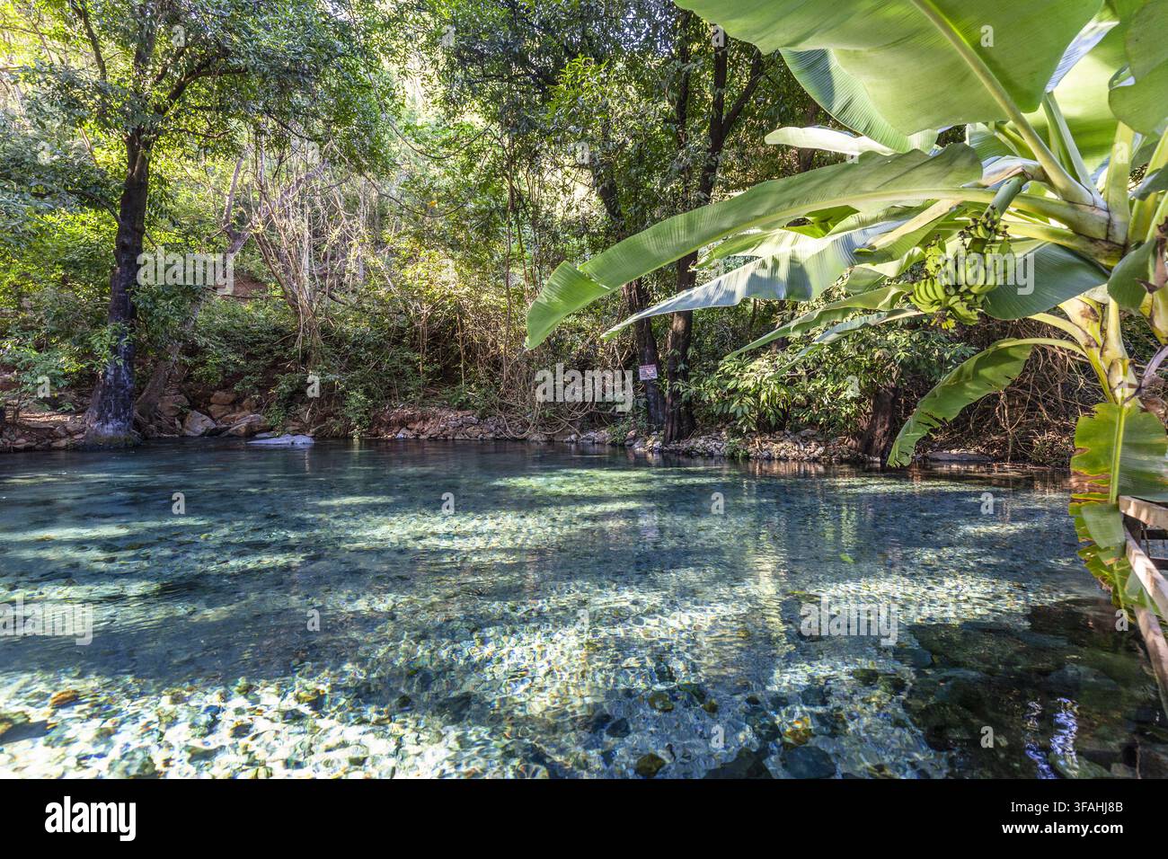À l'est de la rivière Blue – rivière la plus basse du Brésil avec 147 mètres Banque D'Images