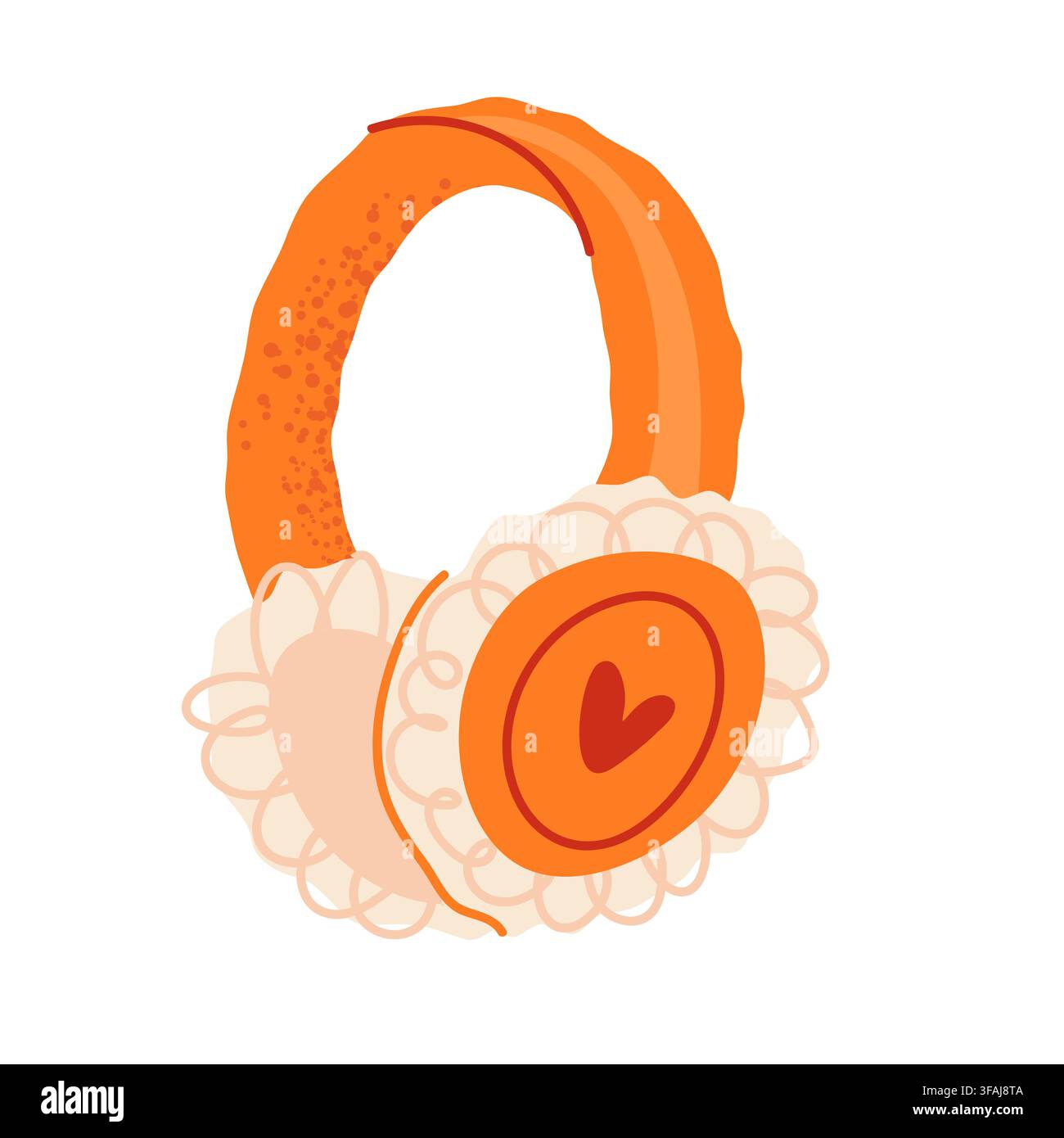 Adorables cache-oreilles chauds pour l'hiver. Accessoires tricotés confortables dans des couleurs tendance. Collection de mode hivernale saisonnière, illustration vectorielle isolée, parfaite pour les autocollants, cartes et affiches. Illustration vectorielle Illustration de Vecteur
