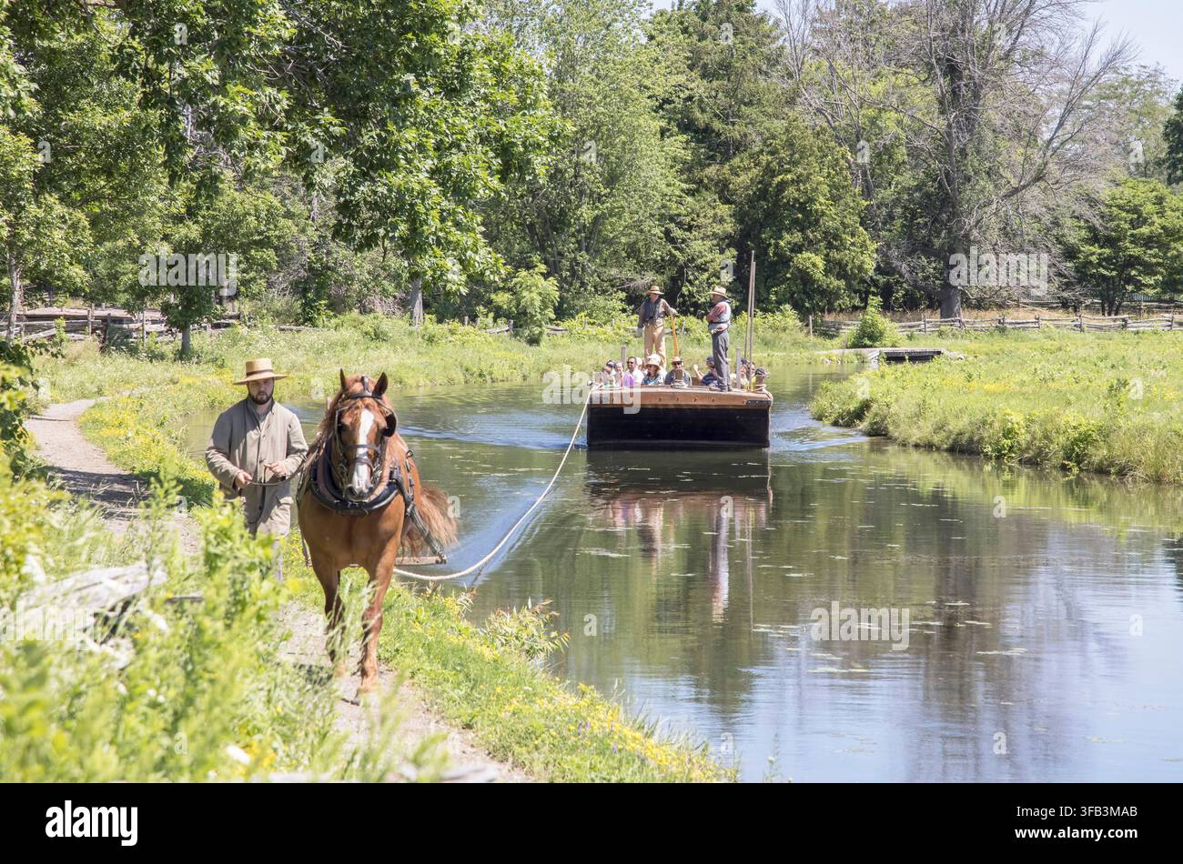 le parc du patrimoine du village Upper Canada à Morrisburg en Ontario, Canada, représentant la vie villageoise canadienne du XIXe siècle Banque D'Images