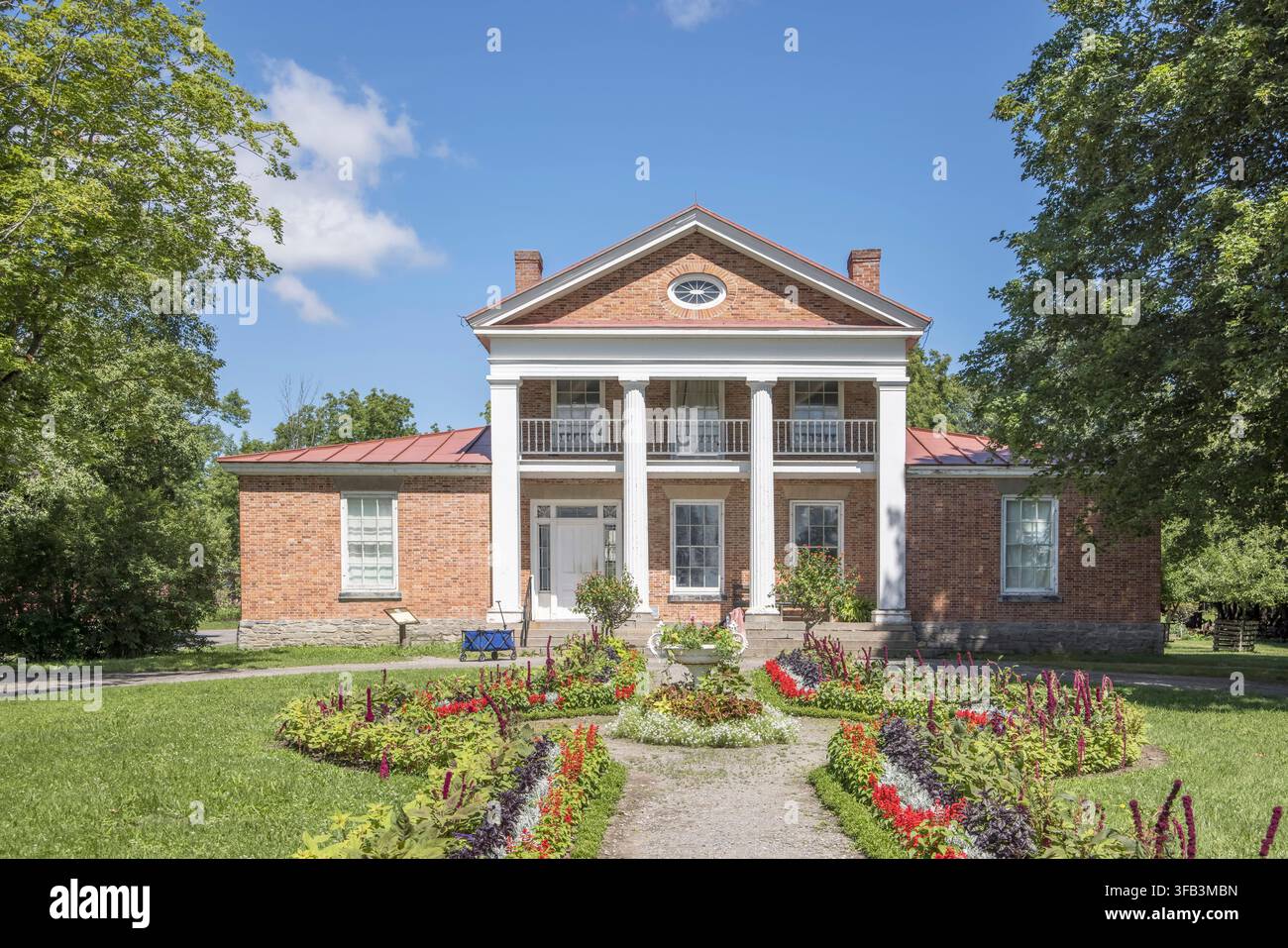 le parc du patrimoine du village Upper Canada à Morrisburg en Ontario, Canada, représentant la vie villageoise canadienne du XIXe siècle Banque D'Images
