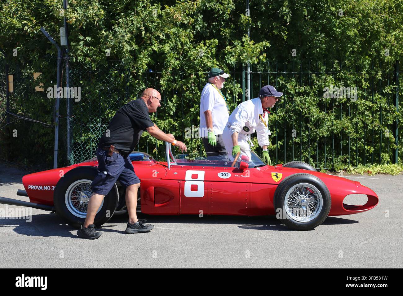 Ferrari 156 « Sharknose » (1961), Centenaire du Grand Prix britannique, Musée de Brooklands, Weybridge, Surrey, Angleterre, Royaume-Uni, Europe Banque D'Images