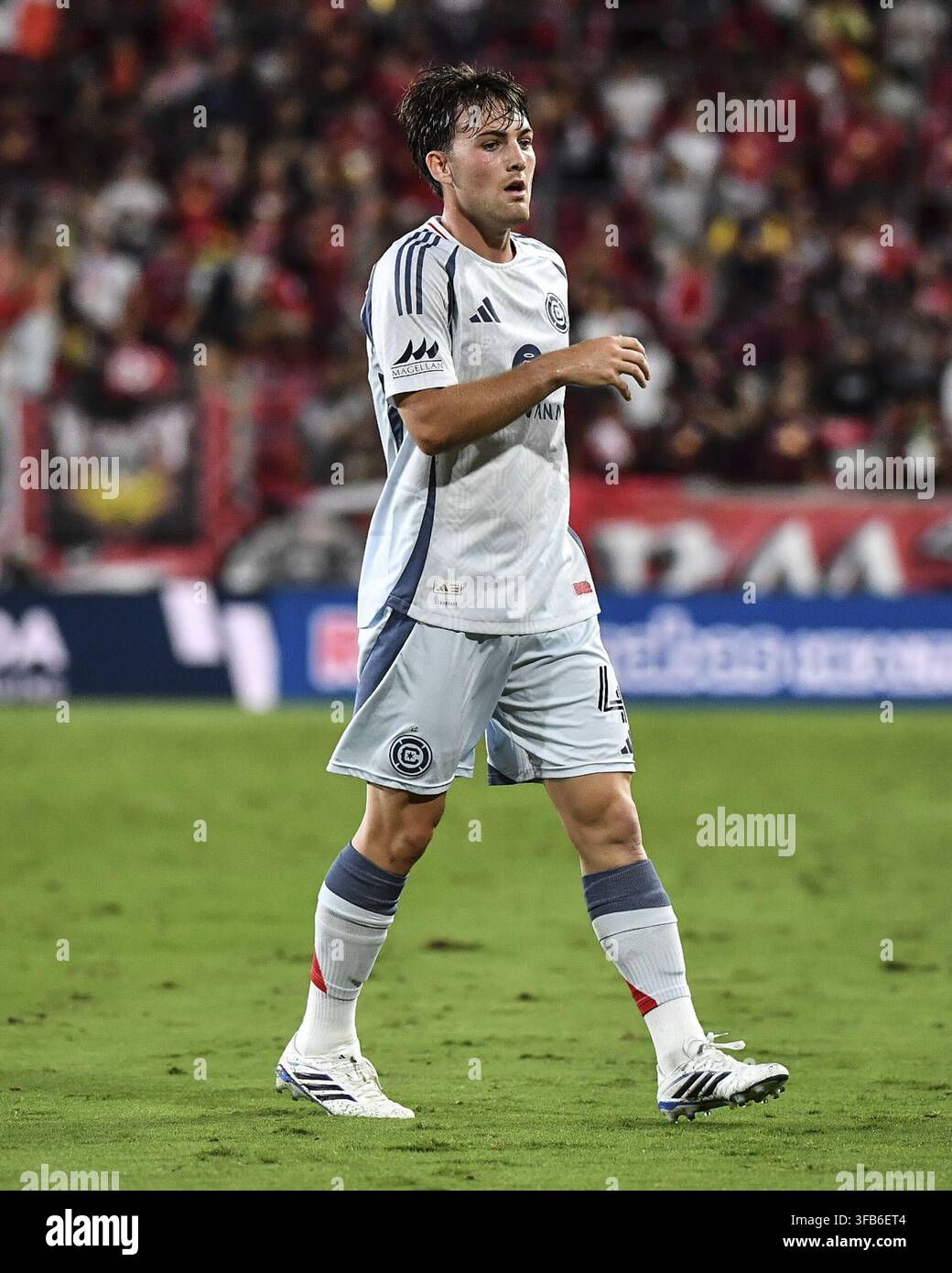 Harrison, États-Unis. 22 août 2026. Sam Williams (Chicago Fire FC) lors du match de Major League Soccer entre Red Bull New York et Chicago Fire FC au Sports Illustrated Stadium le 22 août 2026 à Harrison, NJ, États-Unis. Credit : SPP Sport Press Photo. /Alamy Live News Banque D'Images