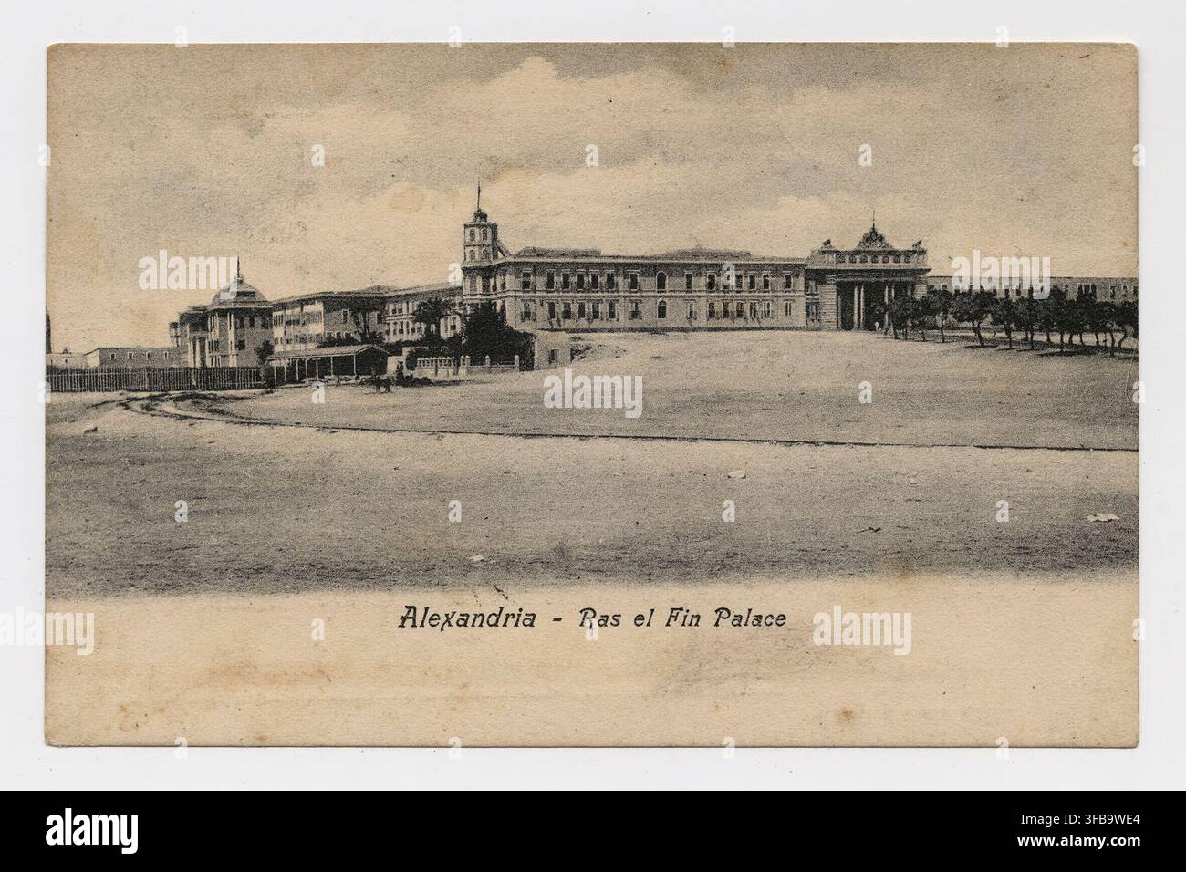 Le palais de Ras el-Tin à Alexandrie, en Égypte, un complexe historique de bâtiments, en photographie. Banque D'Images