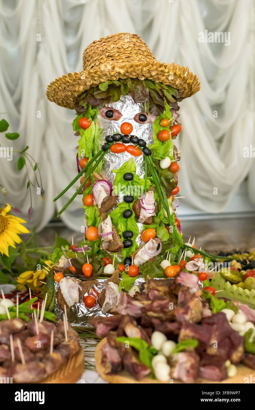 buffets, hors-d'œuvre, table de mariage Banque D'Images