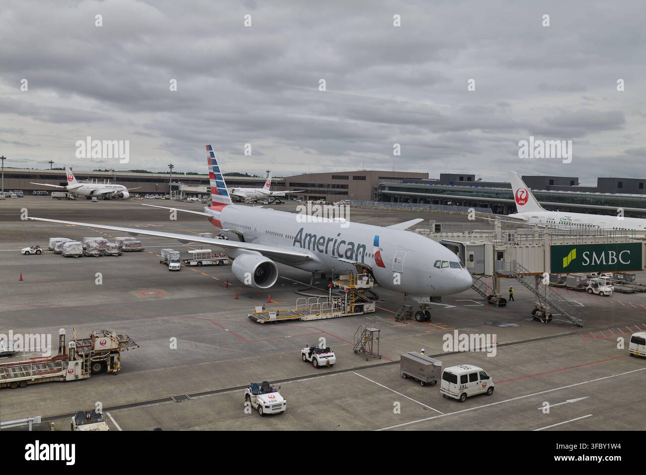 Un avion de ligne à fuselage large d'American Airlines Banque D'Images