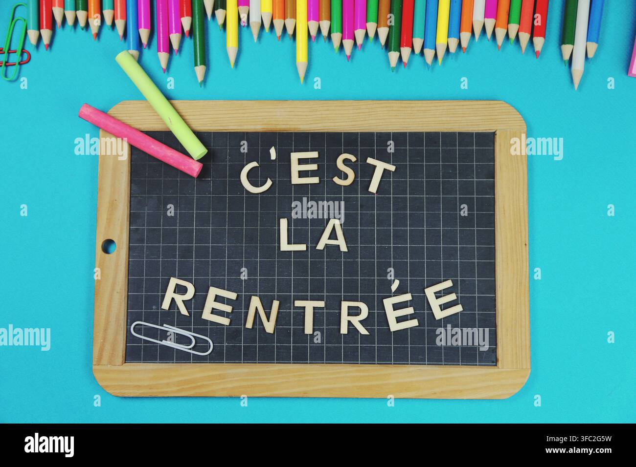 c'est retour à l'école, information, info, année scolaire Banque D'Images