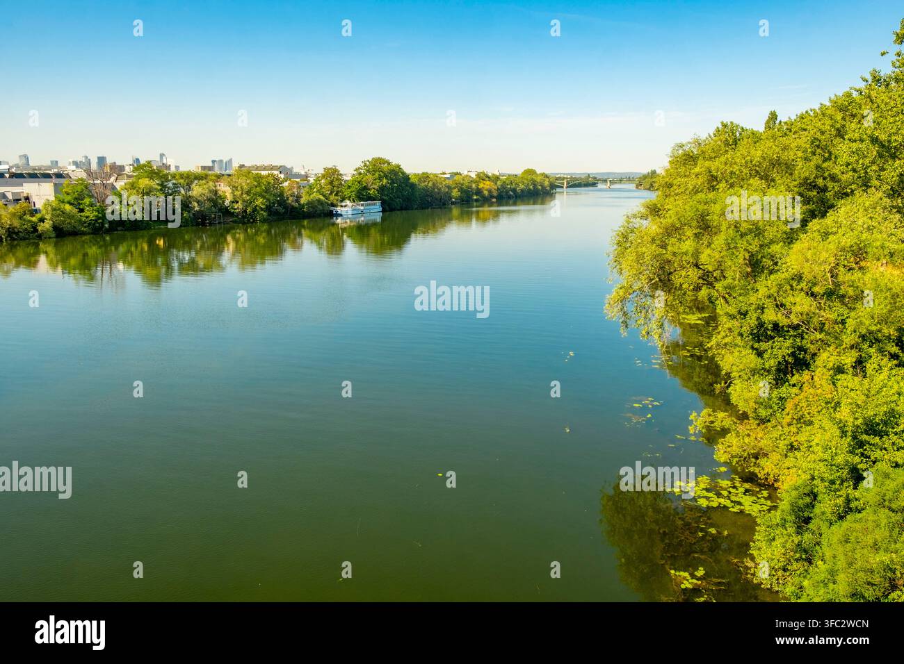 France, Val d'Oise, Argenteuil, la Seine Banque D'Images