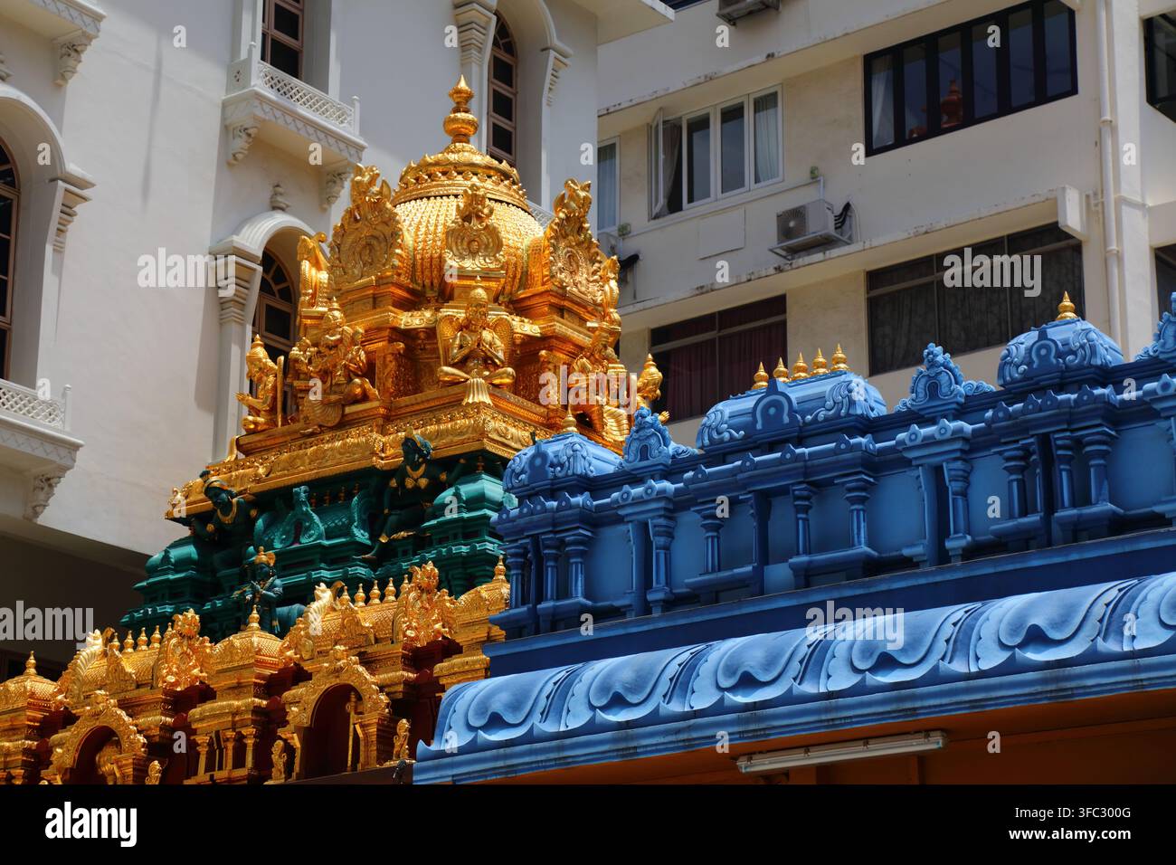 Temple Sri Krishnan à Waterloo Street, Singapour. Monument religieux de Singapour City. Banque D'Images