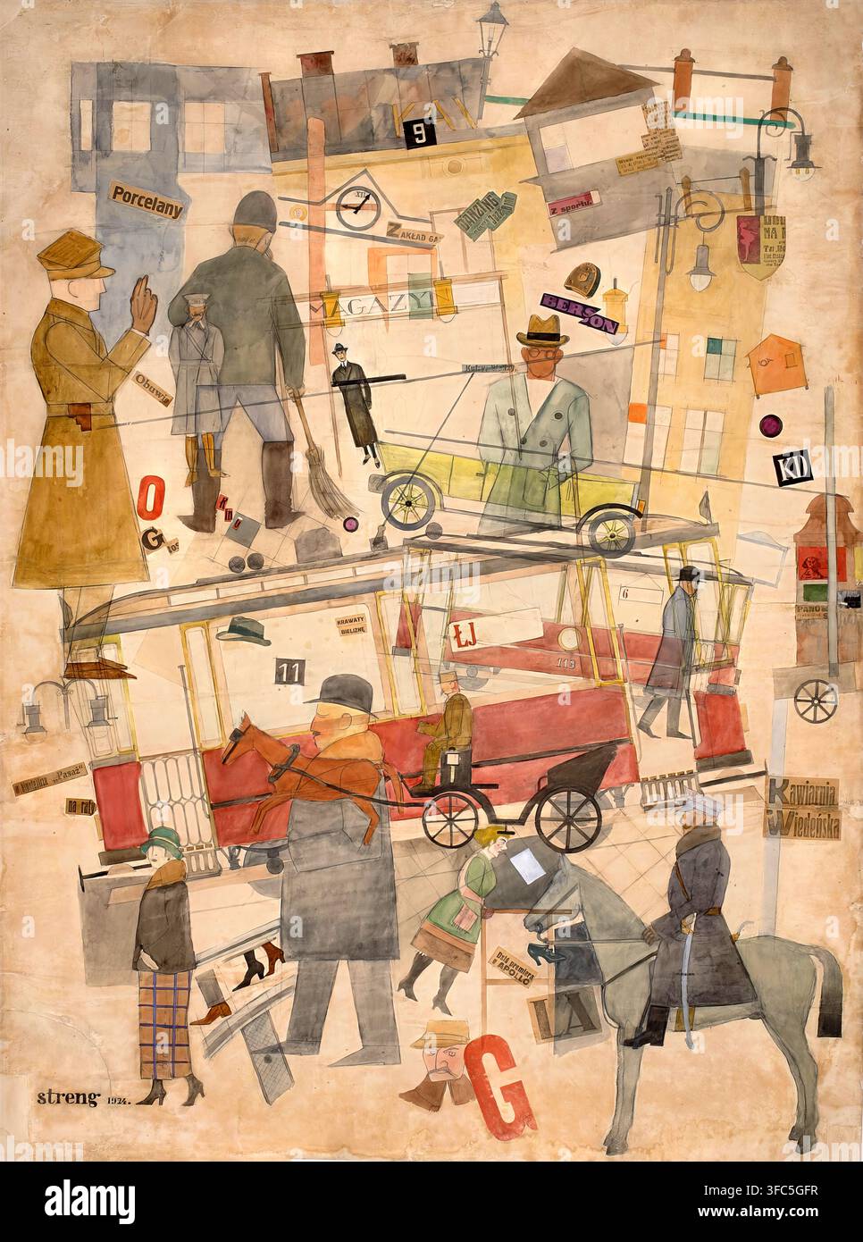 Henryk Streng – Rue (Ulica), 1924 Banque D'Images