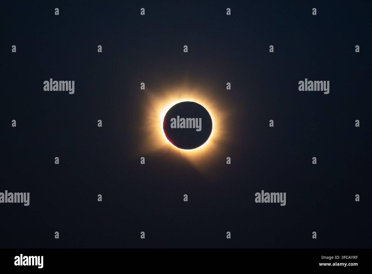 Éclipse solaire totale en phase de totalité, Valence, Espagne Banque D'Images