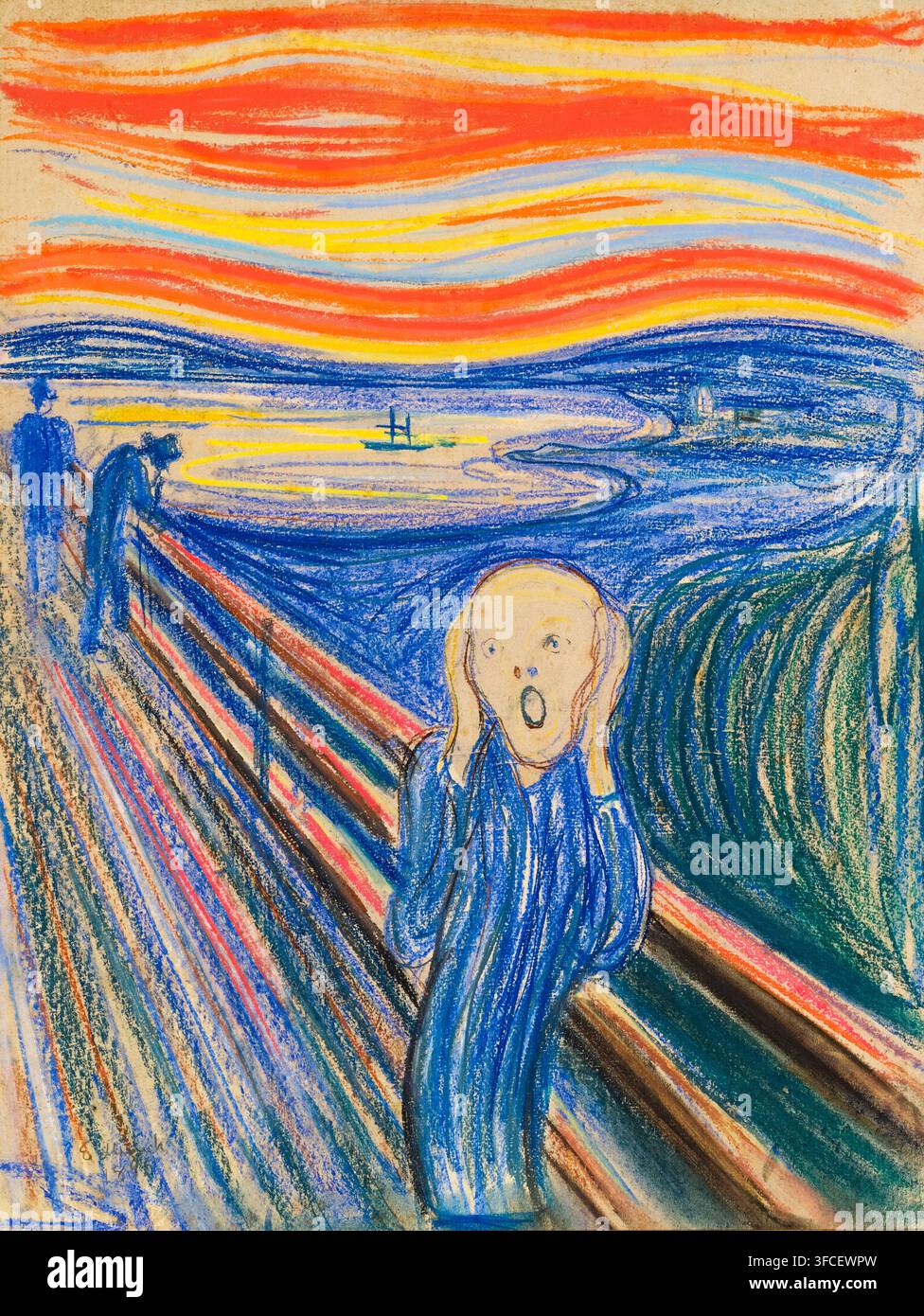 Edvard Munch, Le Cri, peinture à la pastel sur panneau, 1895 Banque D'Images