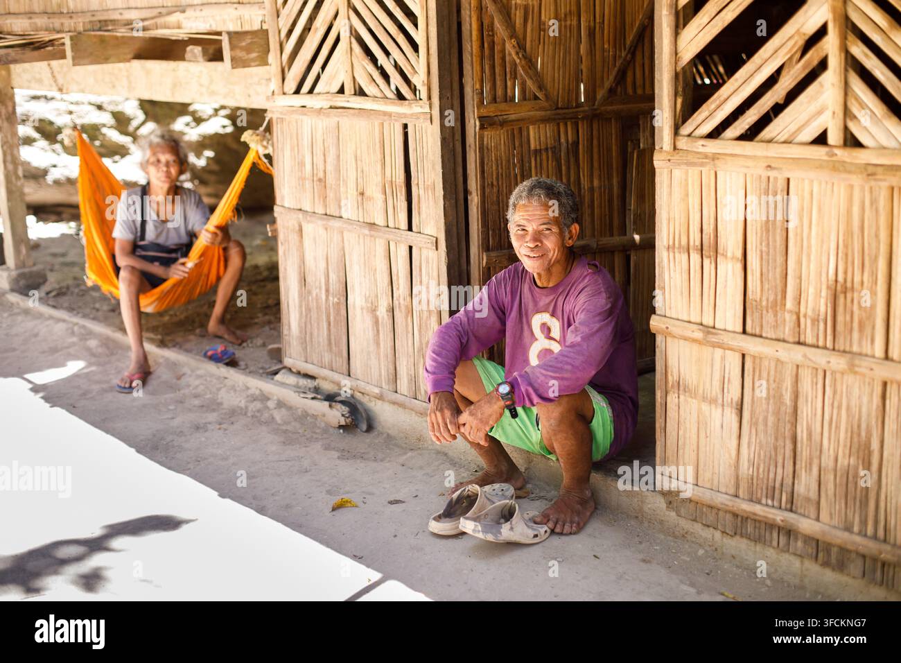 15 août 2025 Village Mangyan Talipanan Oriental Mindoro Philippines. Banque D'Images