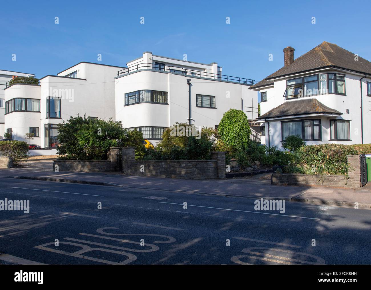 Maisons Art Deco à Bexley, au sud de Londres Banque D'Images