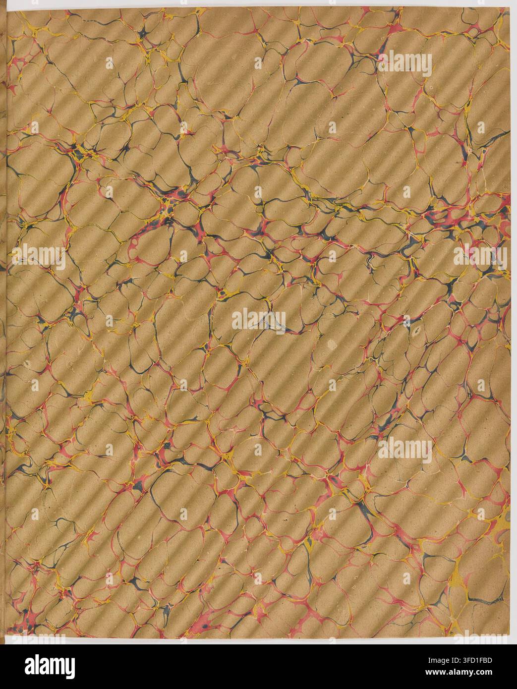 Une gravure d'un projet architectural présentant une surface texturée avec un motif en forme de toile constitué de lignes colorées, tirée de la série "Vues d'architecture" datant du XVIIIe siècle, reproduite entre 1905 et 1925. Banque D'Images