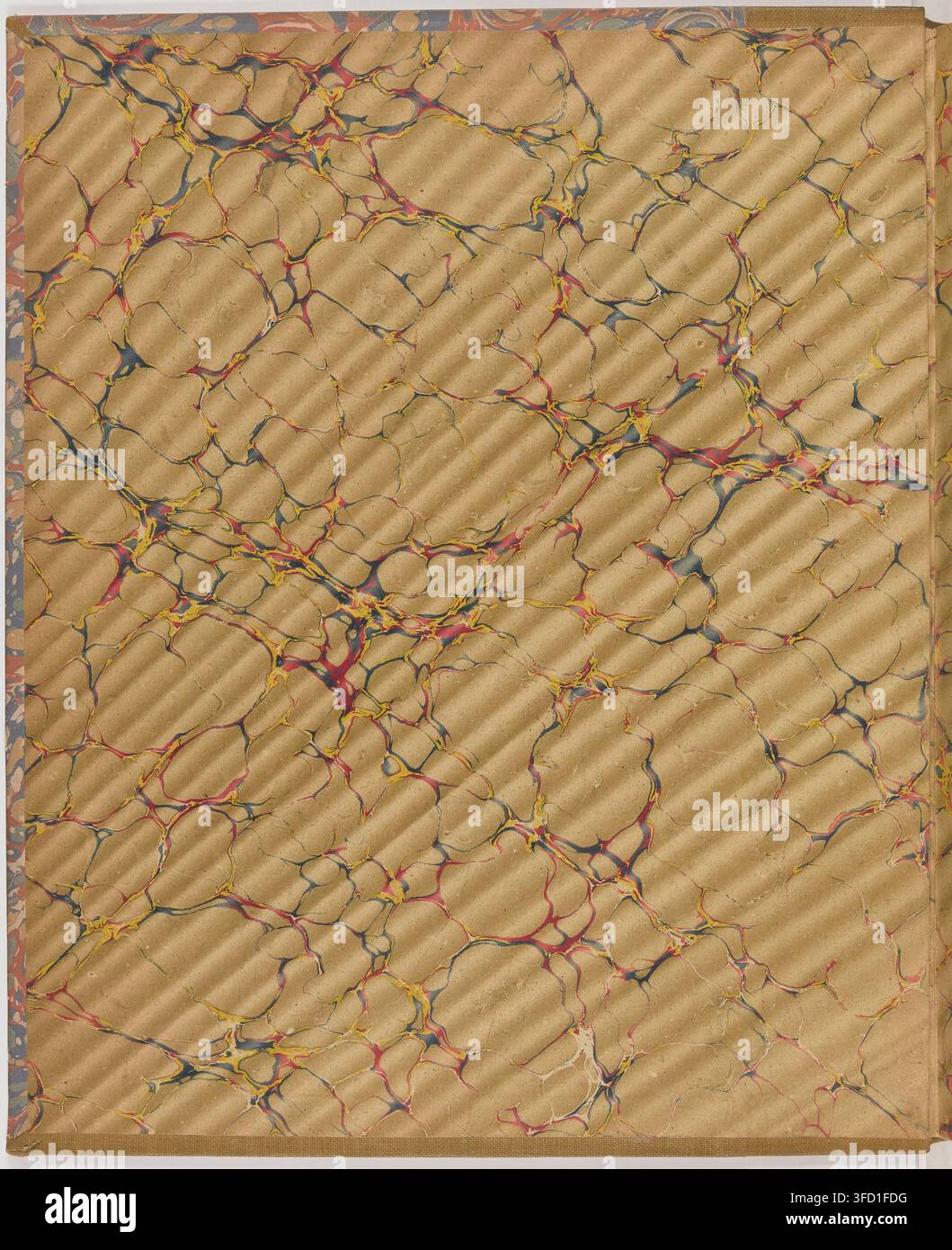 Une impression de la série Vues d'architecture, présentant une surface texturée rappelant le papier marbré avec des lignes diagonales et des motifs irréguliers, créée entre 1905 et 1925. Banque D'Images