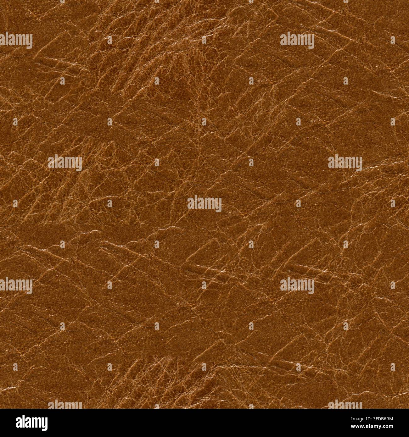 Texture en cuir marron sans joint montrant des plis, des rides et un grain fin naturels, une surface en cuir de vache brun clair photographiée en gros plan comme matériau tilable Banque D'Images