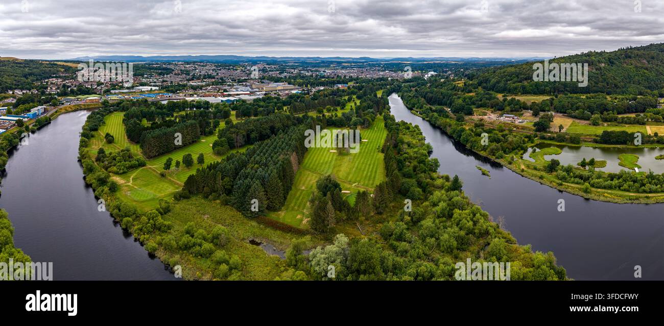 King James VI Golf Club, rivière Tay, Perth, Perthshire, Écosse, Royaume-Uni Banque D'Images
